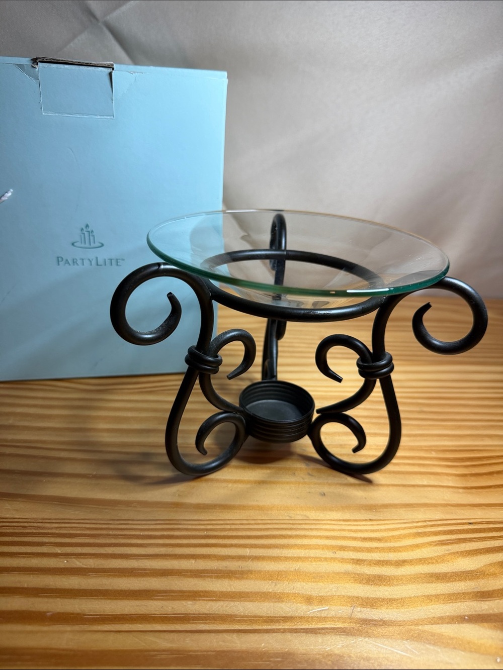 Vintage PartyLite Antique Brass Aroma Melts Warmer P8016 Boxed